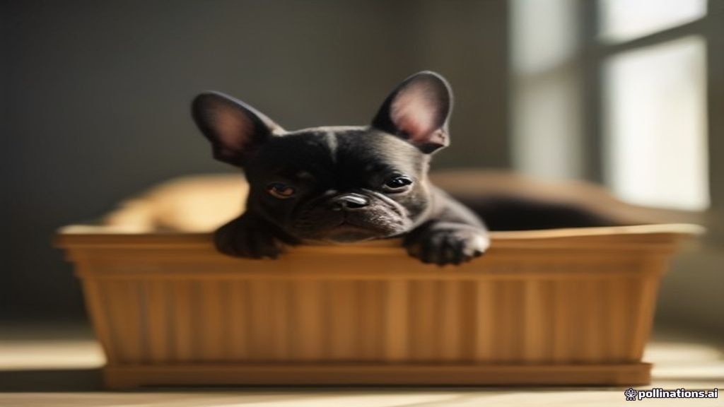 French bulldog crate barking: Frenchie barking in a crate at home.